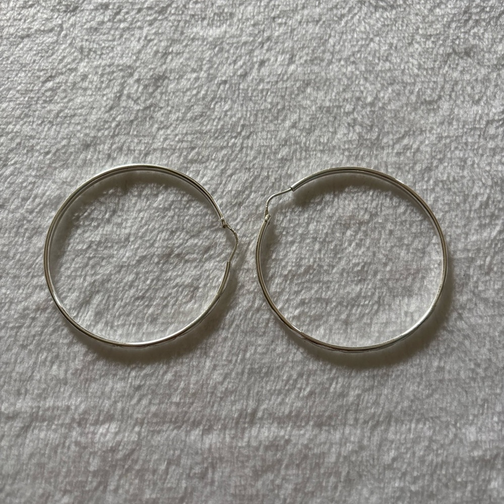 Elegant Silver Hoop Earrings